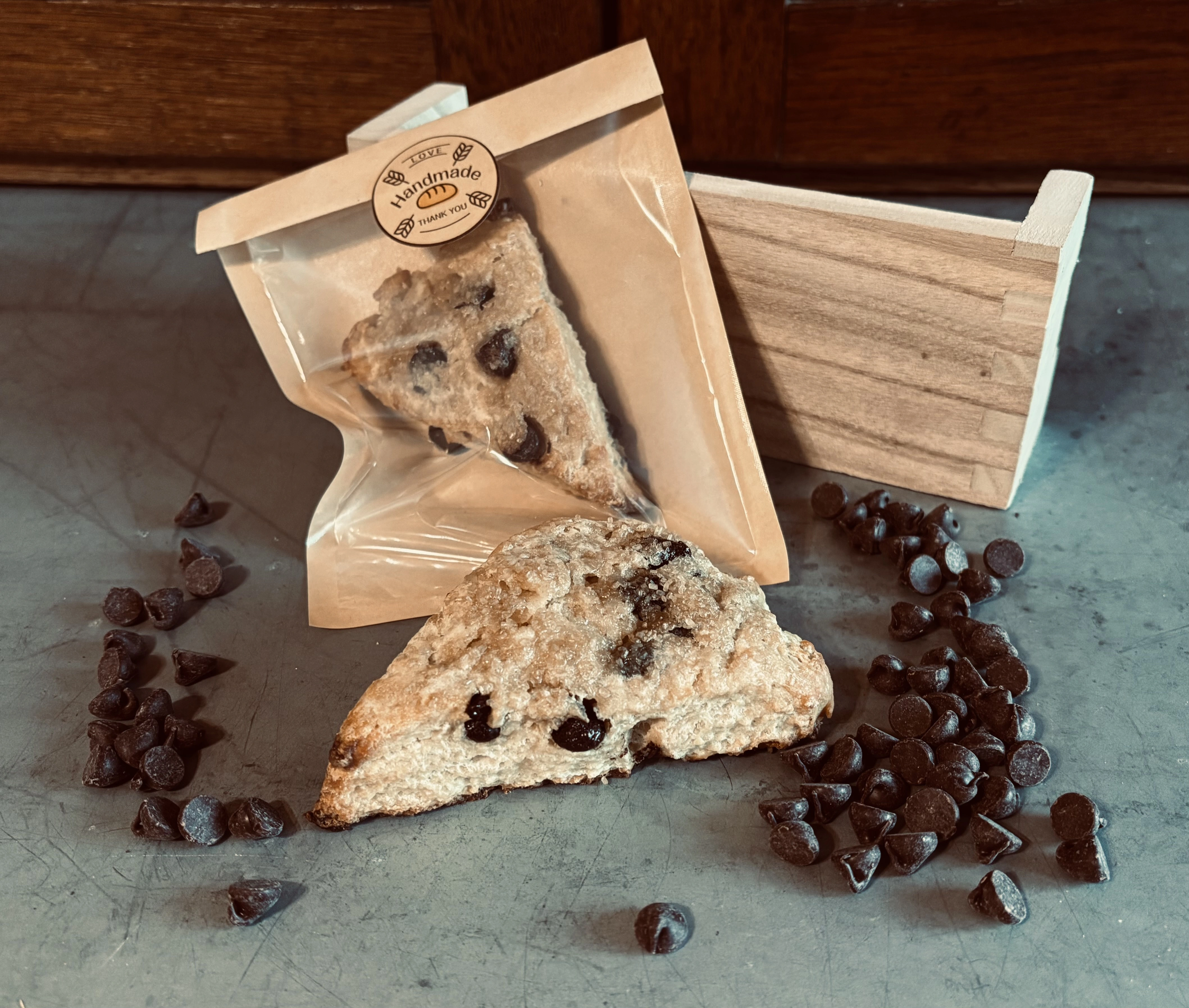 Chocolate Chip Sourdough Scone