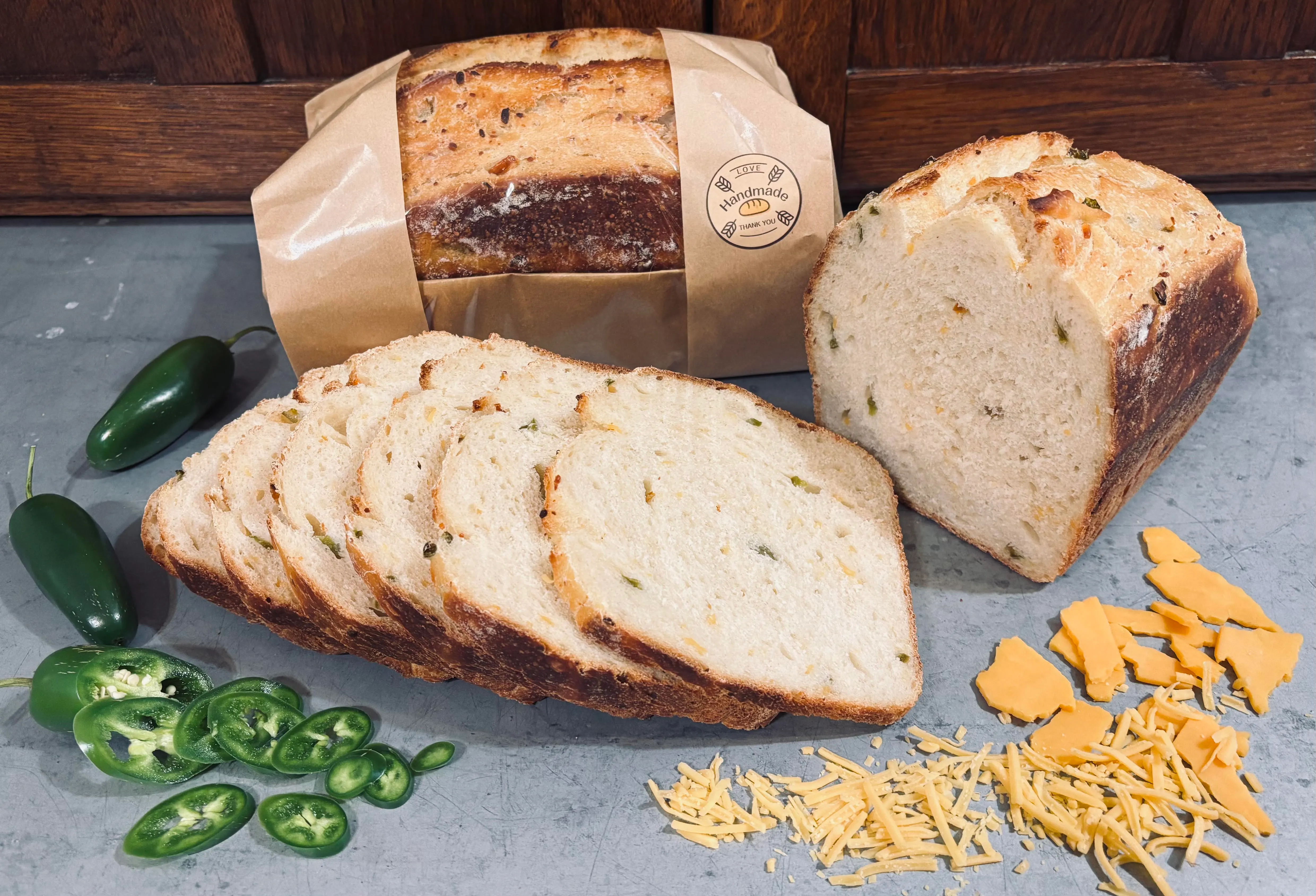 Jalapeño Cheddar Sourdough Sandwich Bread